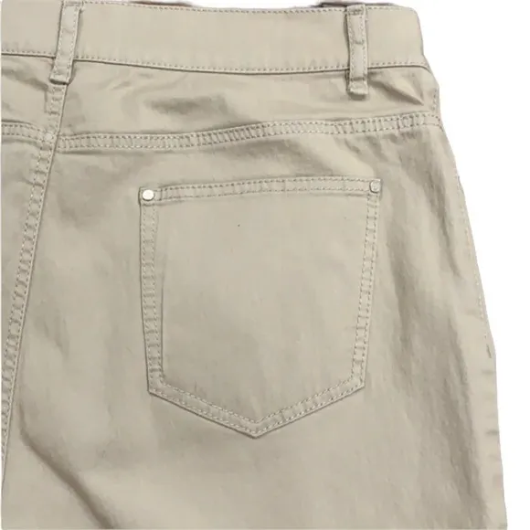- Lafayette 148 Tan Thompson Slim-leg Jeans Lightweight Denim like new