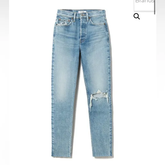 • Re/Done • Women’s 90S HIGH-RISE ANKLE CROP IN WORN LIGHT AZURE 24