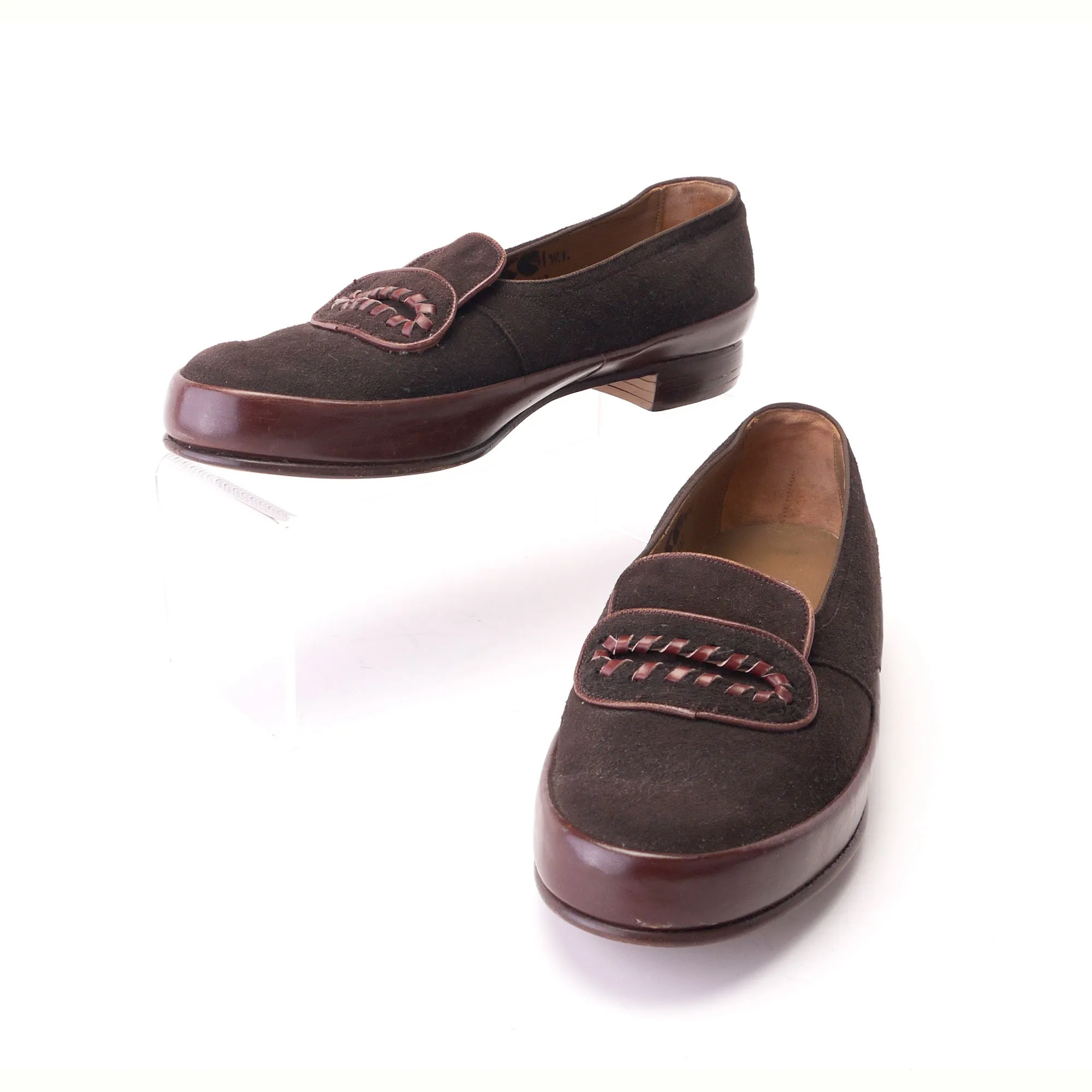 1940s Unworn CC41 Brown Suede Flats by Equity UK 5.5