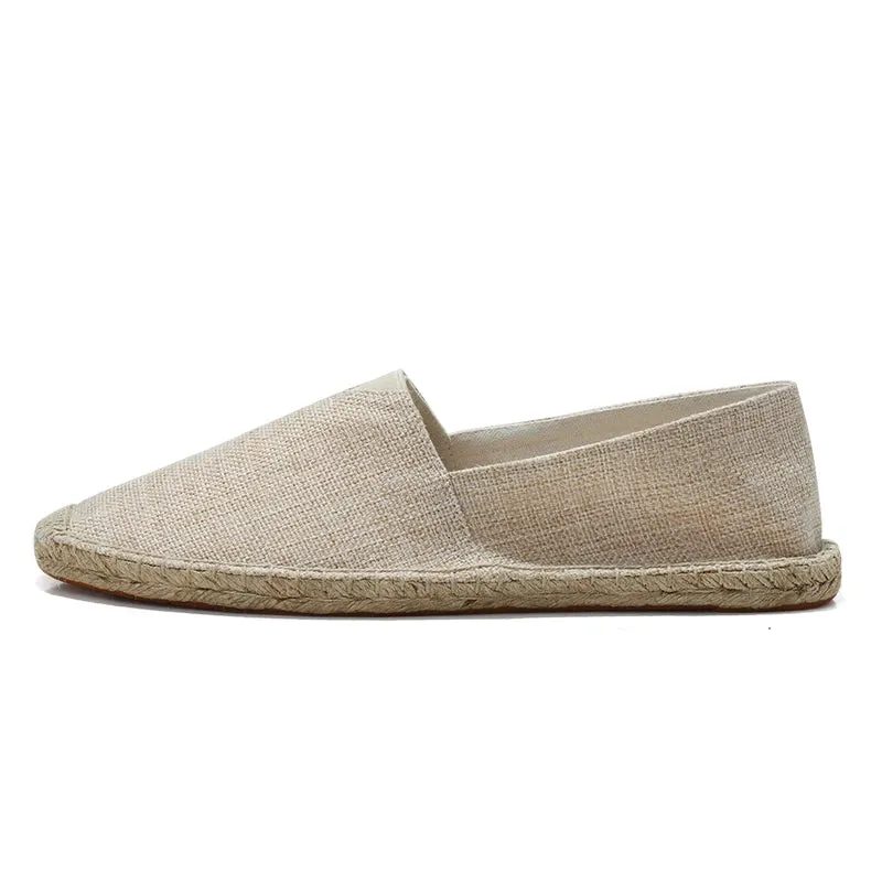 2024 Summer New Women's Linen Casual Shoes Handmade Weaving Fisherman Shoes Fashion Casual Flat Espadrilles Driving Shoes Big Size
