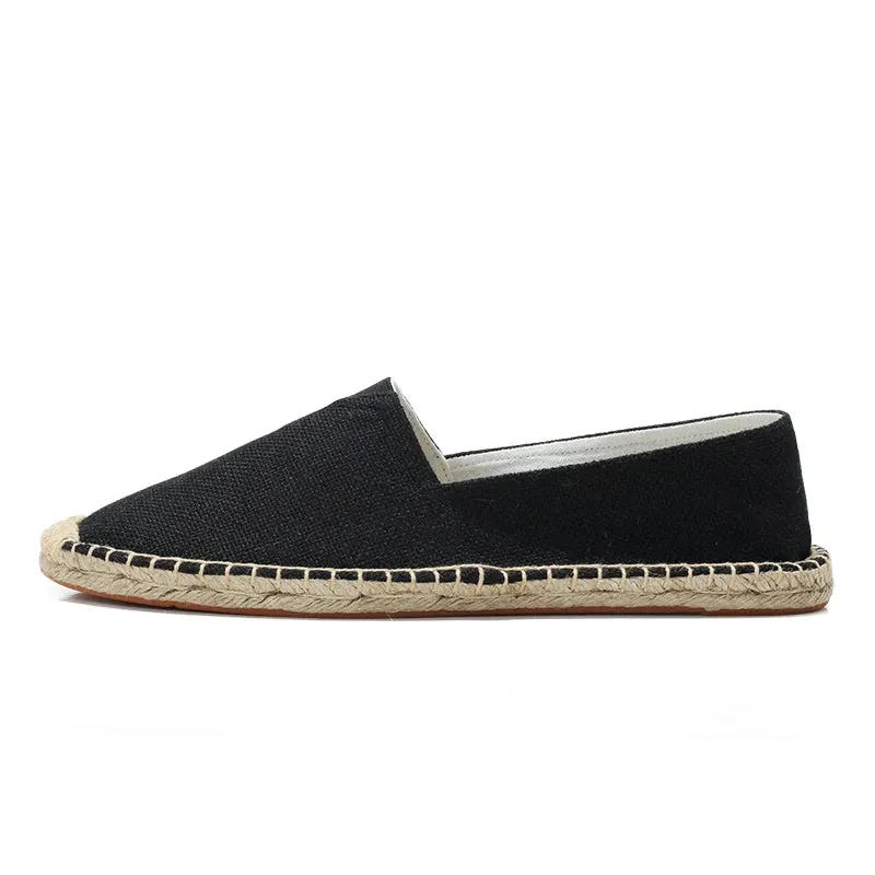2024 Summer New Women's Linen Casual Shoes Handmade Weaving Fisherman Shoes Fashion Casual Flat Espadrilles Driving Shoes Big Size