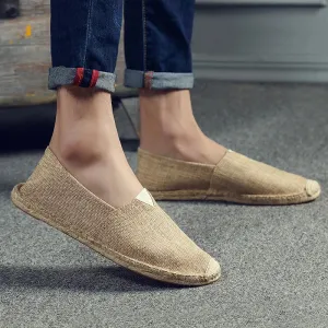 2024 Summer New Women's Linen Casual Shoes Handmade Weaving Fisherman Shoes Fashion Casual Flat Espadrilles Driving Shoes Big Size