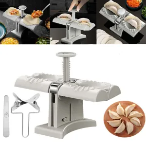 3 Piece Double Head Dumpling Mould Automatic Dumpling Maker - Mould - Cutter - Spoon