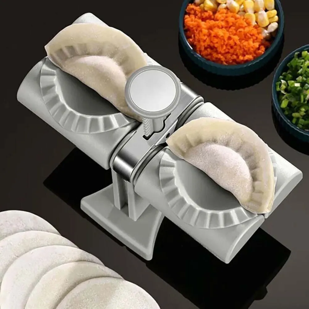 3 Piece Double Head Dumpling Mould Automatic Dumpling Maker - Mould - Cutter - Spoon