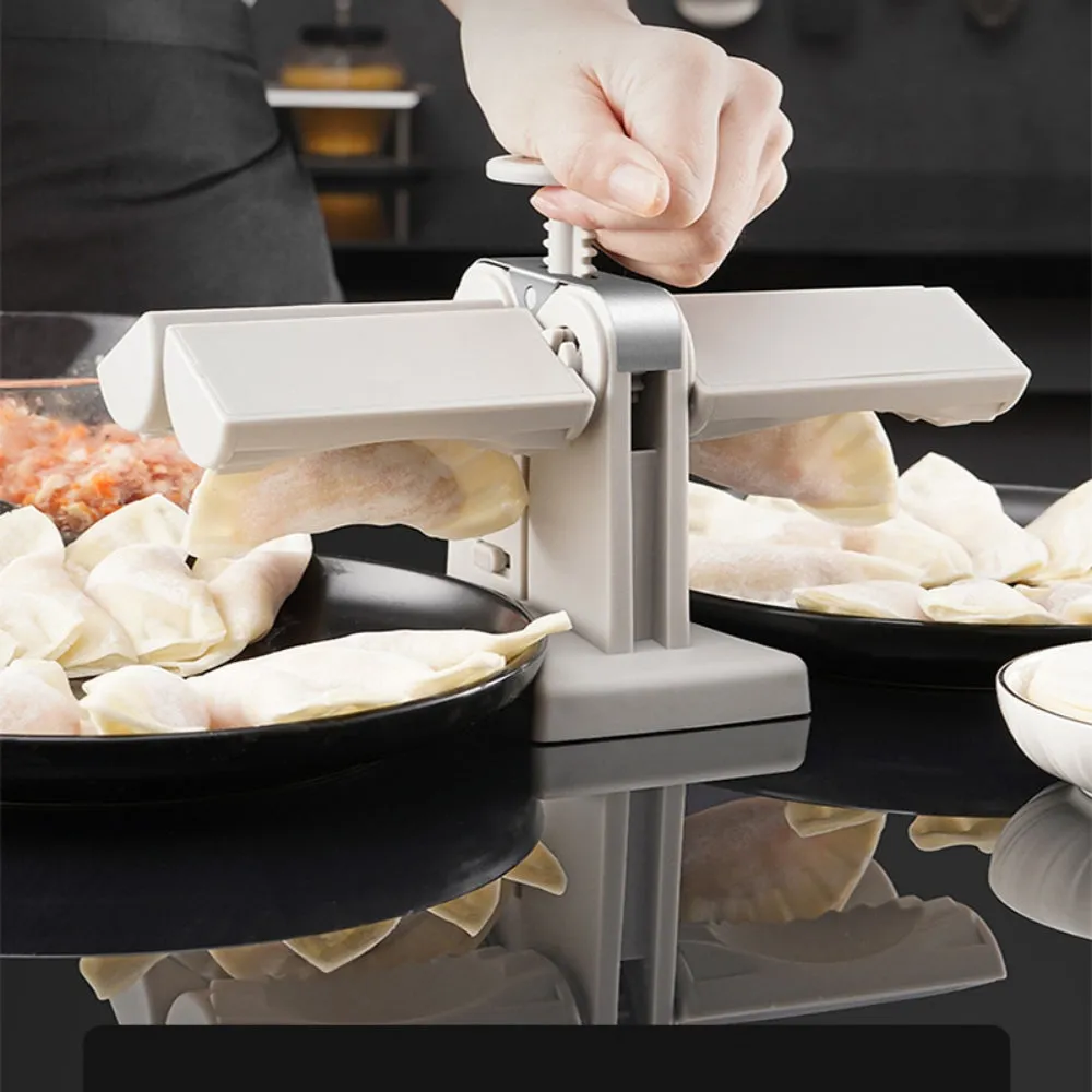 3 Piece Double Head Dumpling Mould Automatic Dumpling Maker - Mould - Cutter - Spoon
