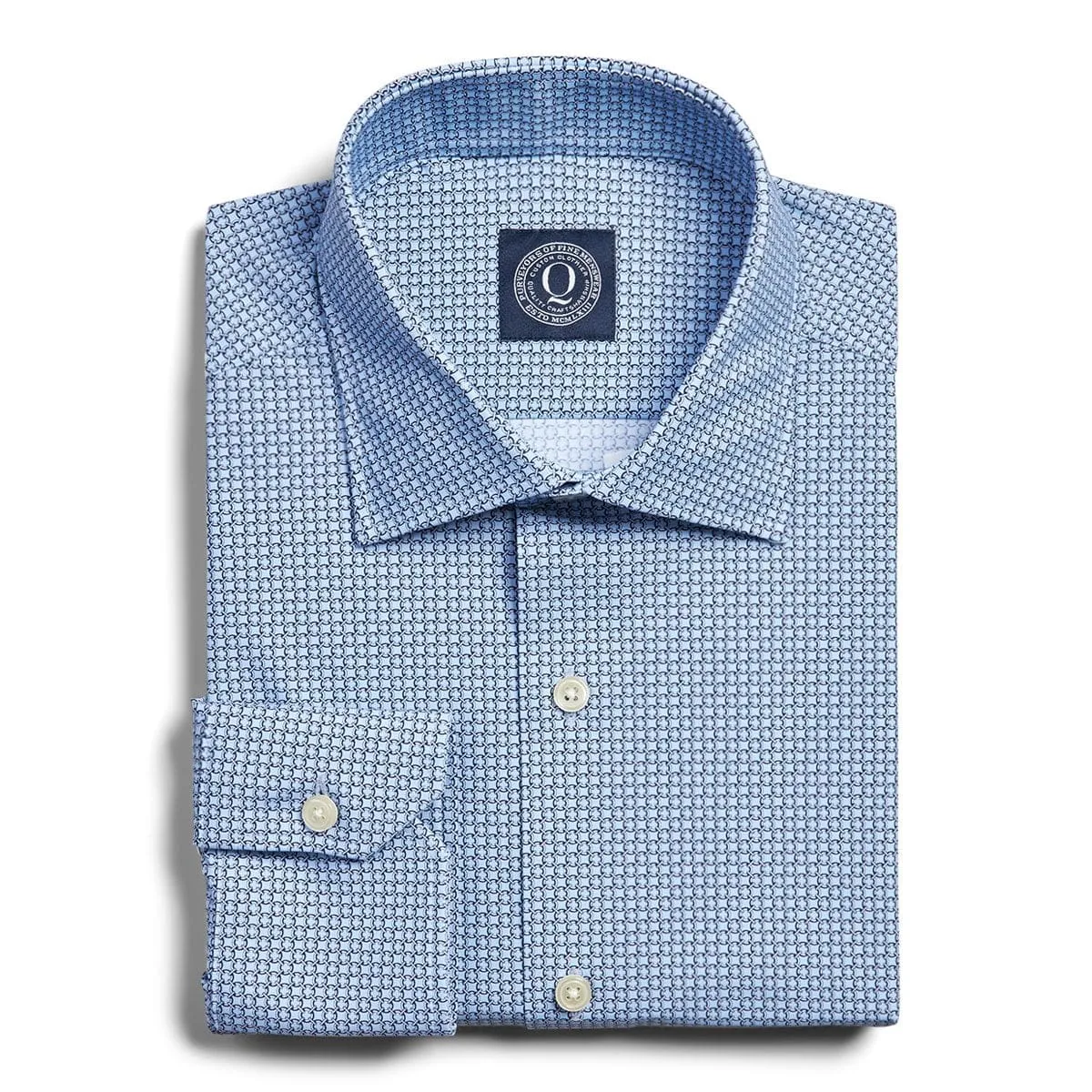 4-Way Stretch Link Print - Blue
