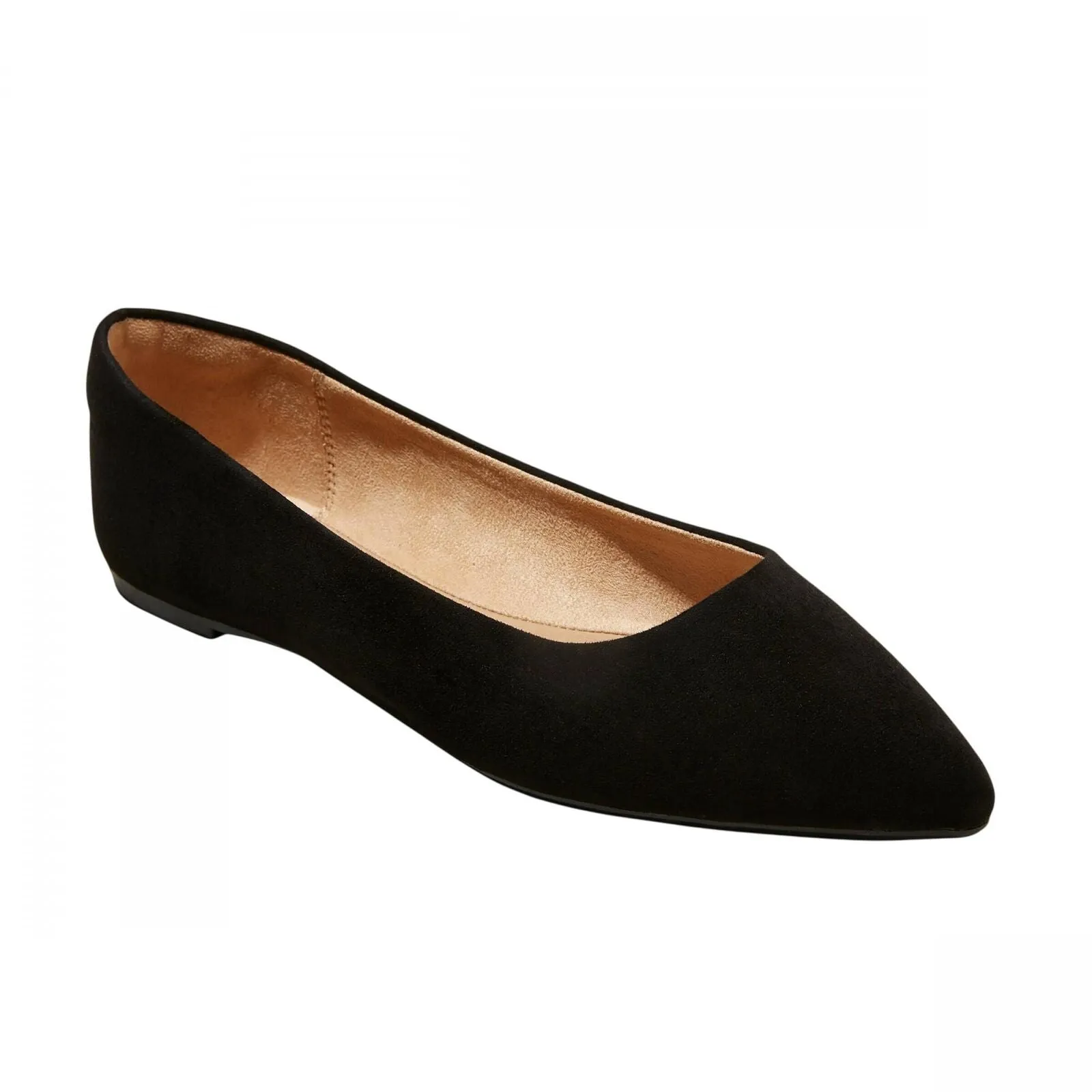 A New Day Corinna Wide Width Ballet Flats with Memory Foam Insole Black 7.5W