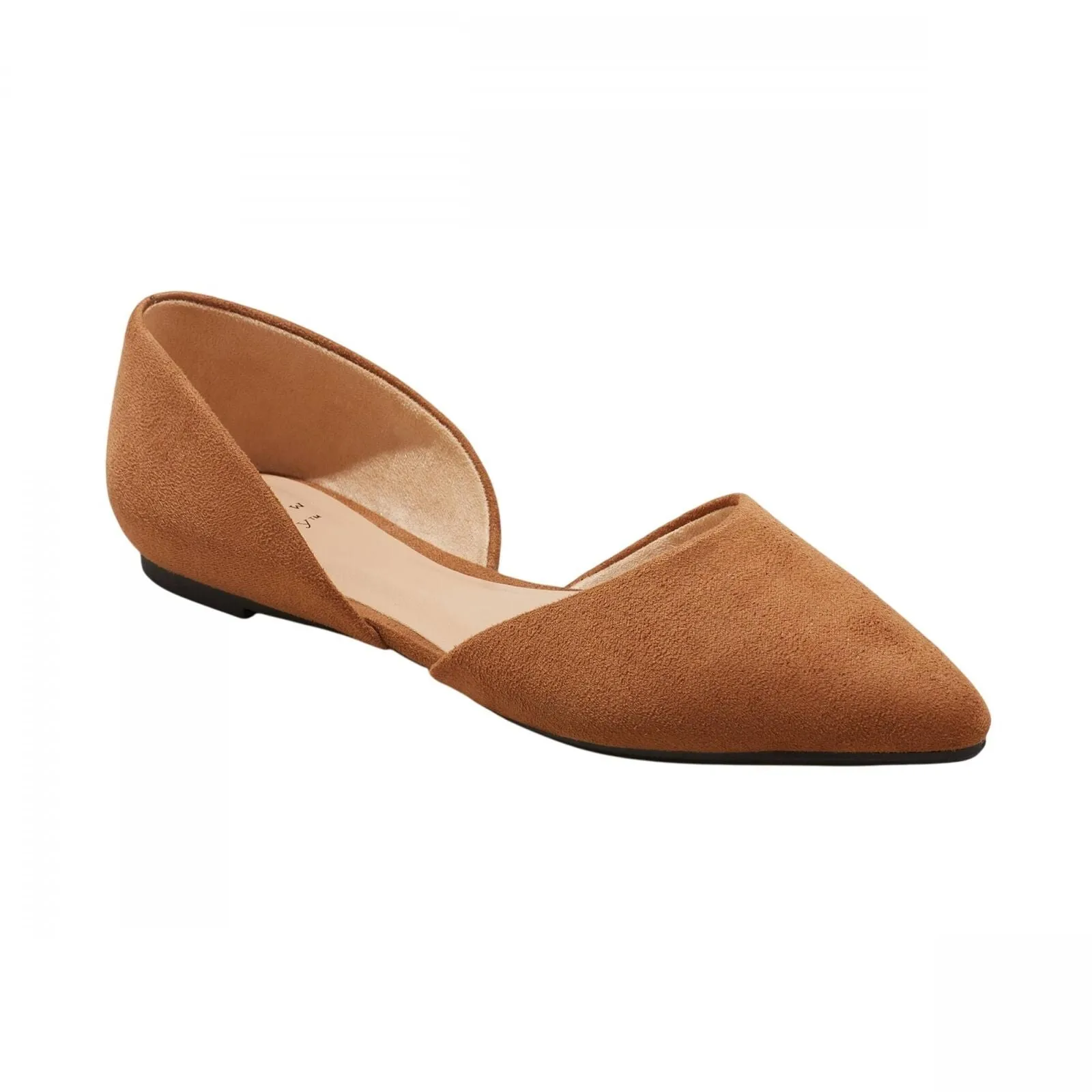 A New Day Womens Julie Ballet Flats with Memory Foam Insole Cognac Brown 7.5M