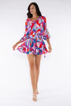 ABDERA DRESS - FIORI PURPLE