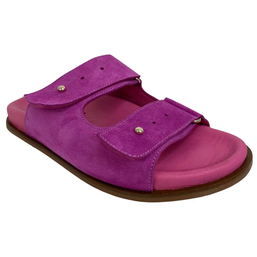 Adesso Isra Slip On Flat Mules - Pink