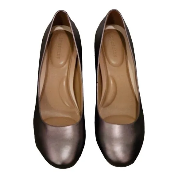 Aerosoles Metallic Bronze Bette Comfort InSole Block Heels Pumps Size 11 new!
