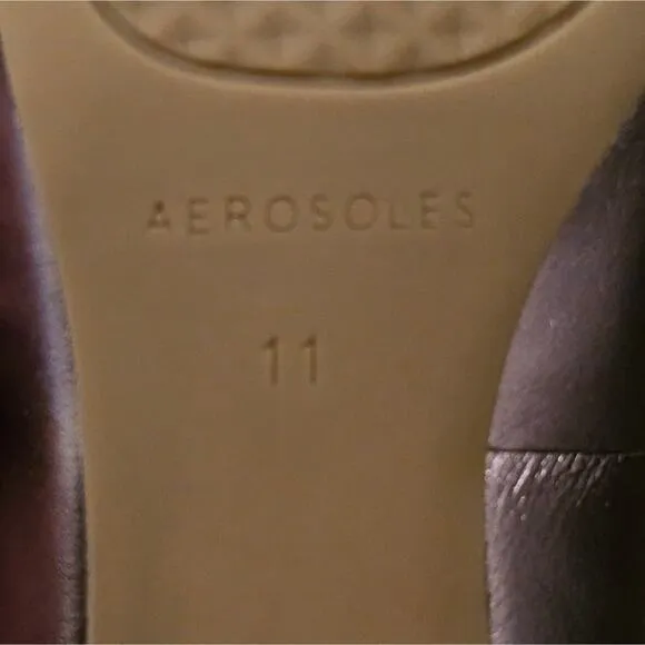 Aerosoles Metallic Bronze Bette Comfort InSole Block Heels Pumps Size 11 new!