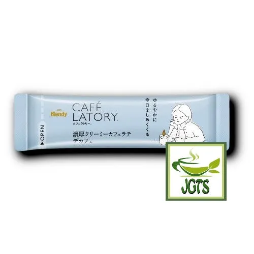 (AGF) Blendy Cafe Latory Rich Creamy Caffe Latte Decaf 6 Sticks