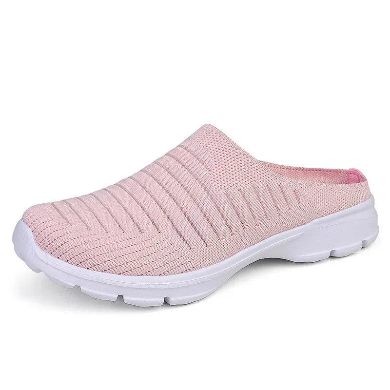 AirStep Unisex Sommer Mesh Casual Halbschuhe mit Flachem Boden