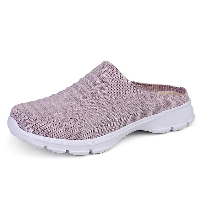 AirStep Unisex Sommer Mesh Casual Halbschuhe mit Flachem Boden