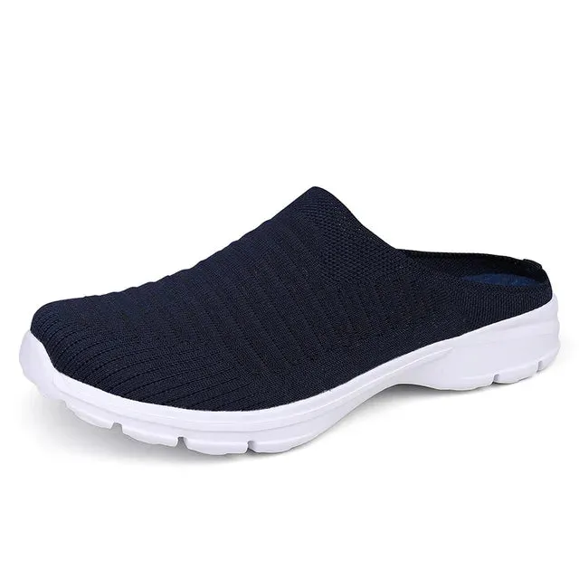 AirStep Unisex Sommer Mesh Casual Halbschuhe mit Flachem Boden