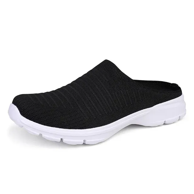 AirStep Unisex Sommer Mesh Casual Halbschuhe mit Flachem Boden