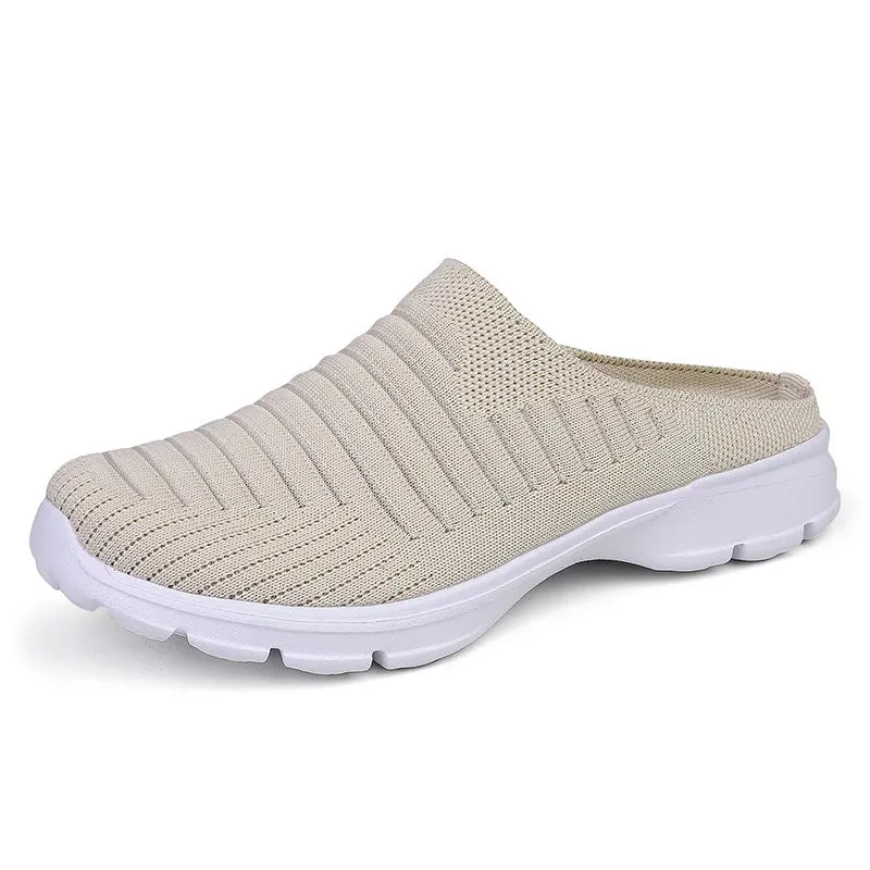 AirStep Unisex Sommer Mesh Casual Halbschuhe mit Flachem Boden