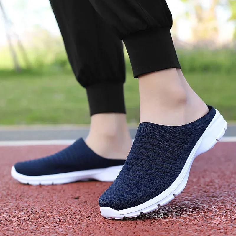AirStep Unisex Sommer Mesh Casual Halbschuhe mit Flachem Boden