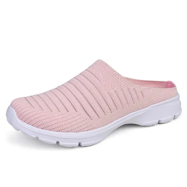 AirStep Unisex Sommer Mesh Casual Halbschuhe mit Flachem Boden