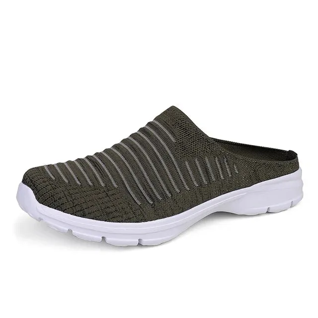 AirStep Unisex Sommer Mesh Casual Halbschuhe mit Flachem Boden