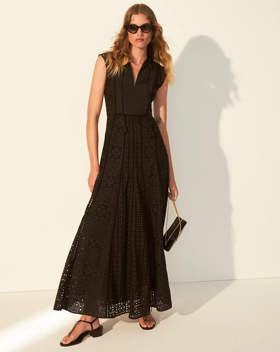 Alina Eyelet Maxi Dress