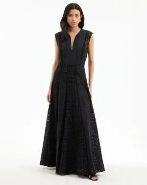 Alina Eyelet Maxi Dress
