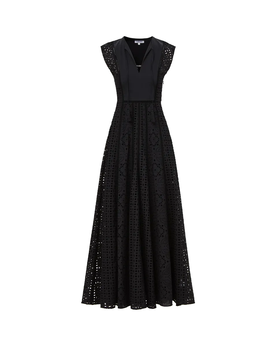 Alina Eyelet Maxi Dress