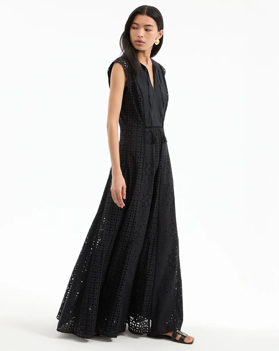 Alina Eyelet Maxi Dress