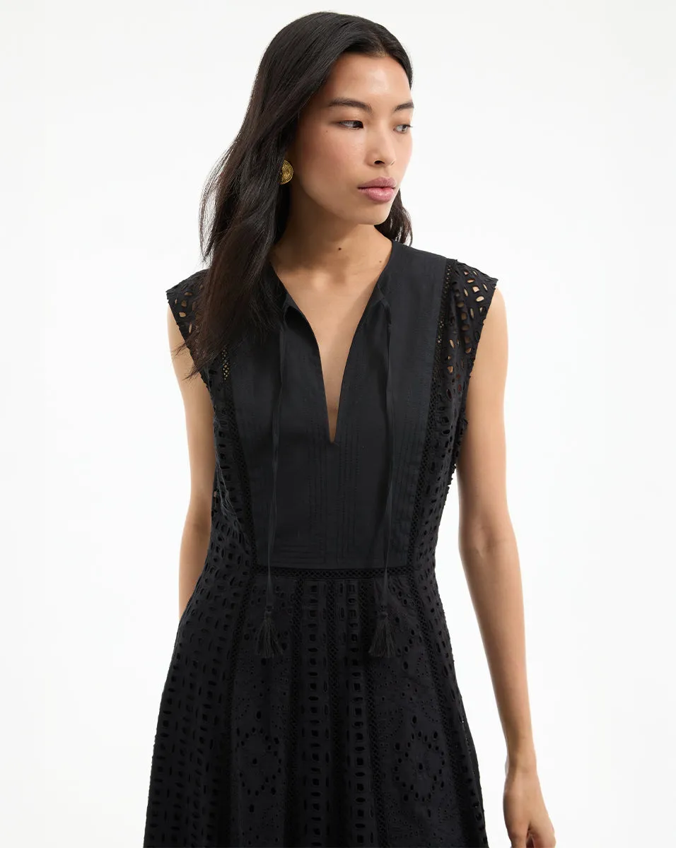Alina Eyelet Maxi Dress