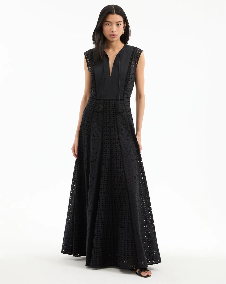 Alina Eyelet Maxi Dress