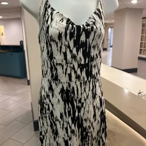 ANN TAYLOR Black and White Sleeveless Sundress with Spaghetti Straps size 2