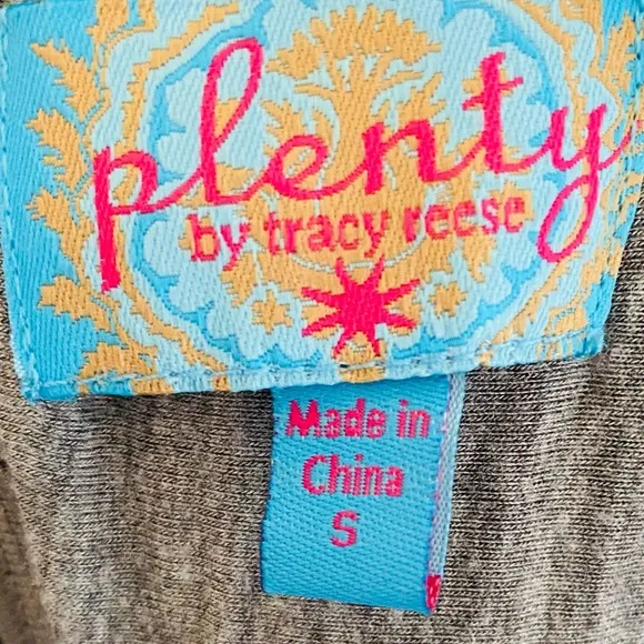 Anthropologie Plenty by Tracy Reese Gray Rayon Off Shoulder Dress Size Small