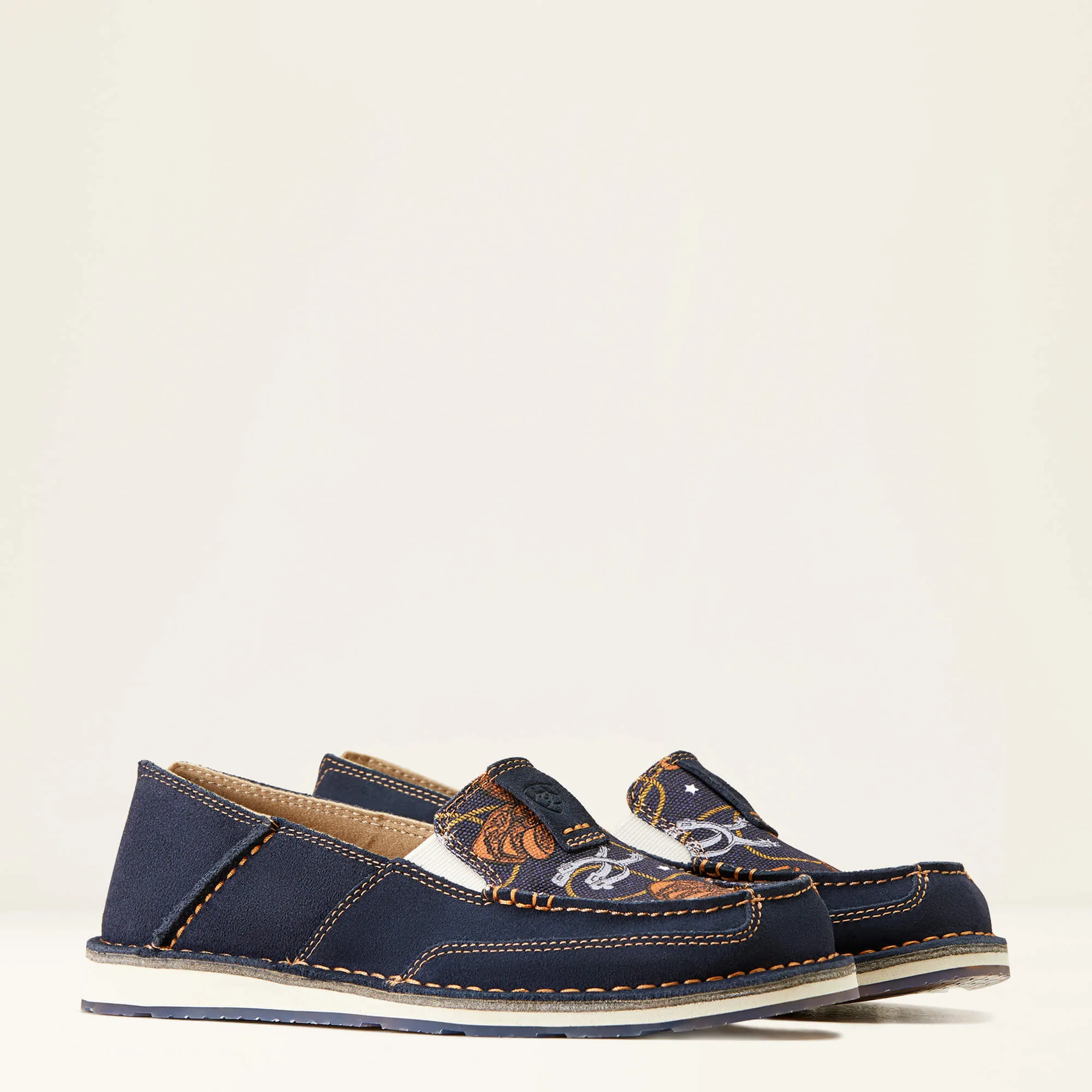 Ariat Cruiser Ladies Blue Suede Saddle Up Print