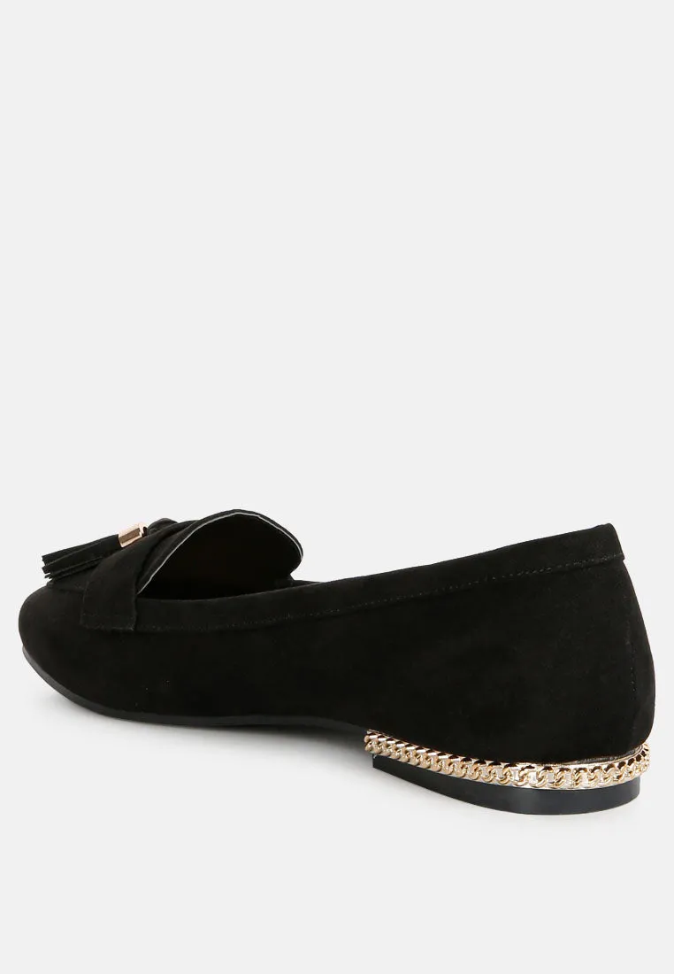 Atrika Faux Suede Tassel Loafers By Ruw