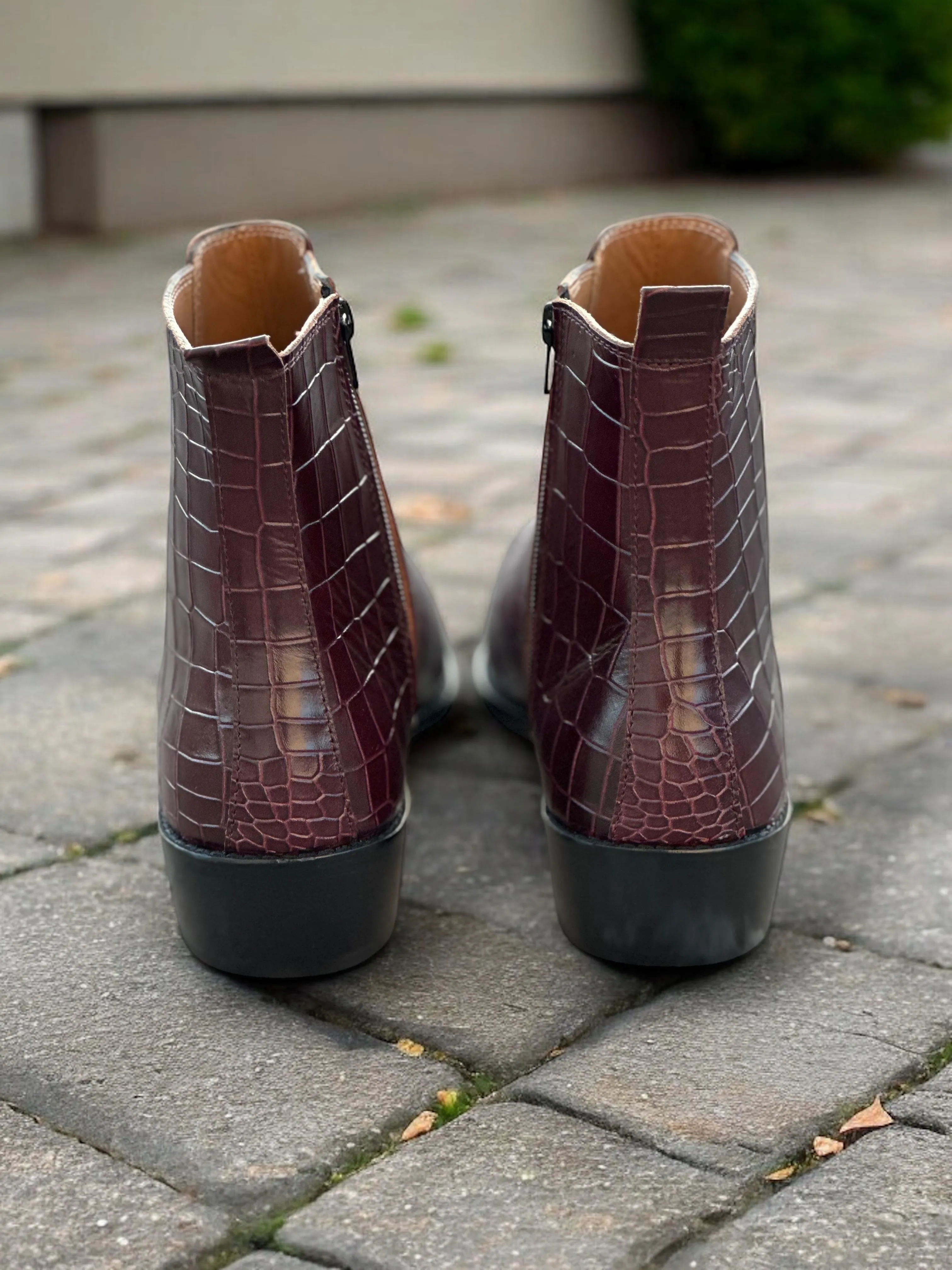 Auburn Croco Elite Chelsea Boots