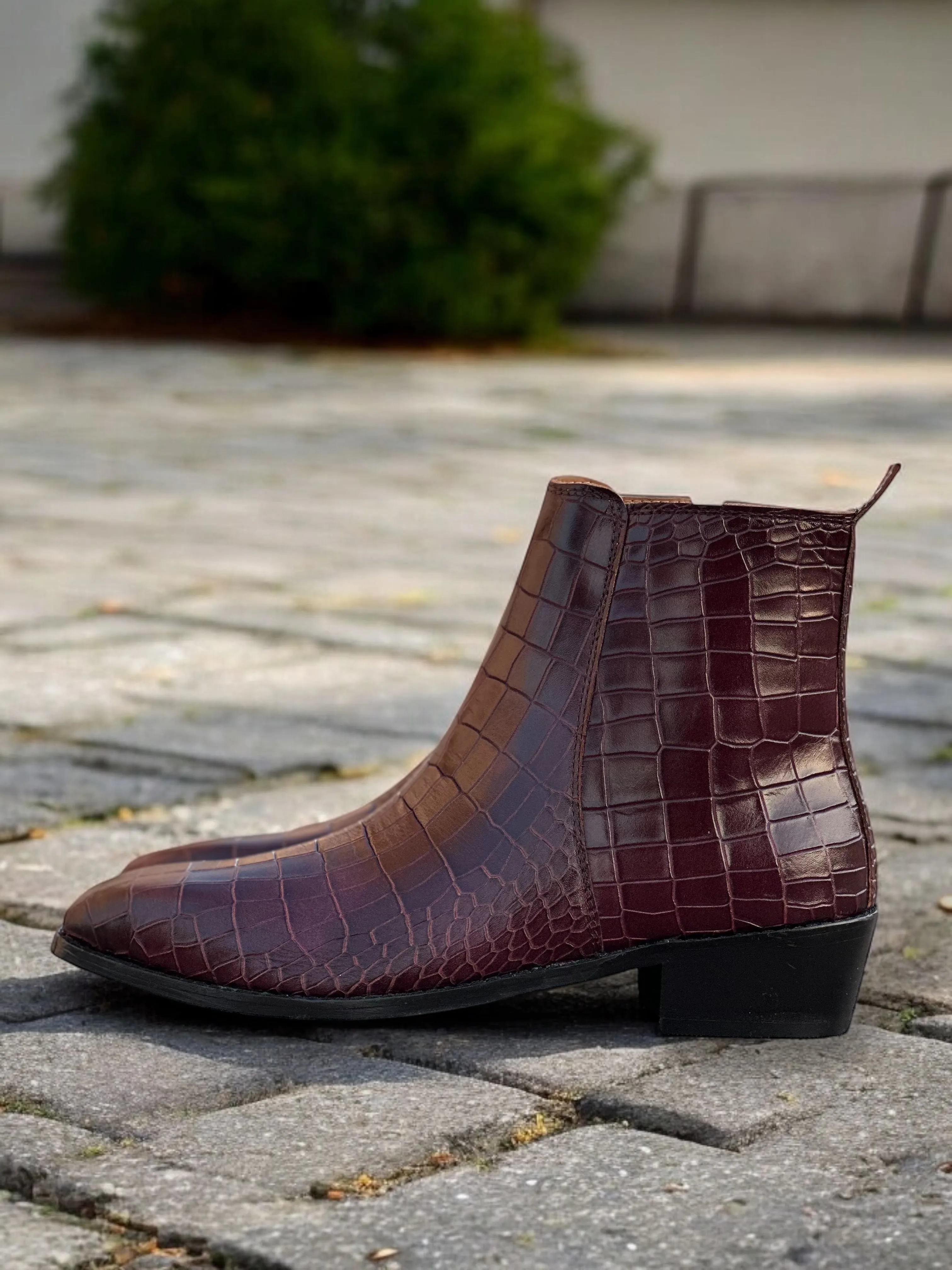 Auburn Croco Elite Chelsea Boots