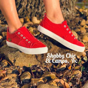 Babalu Slip on Shoes - Red