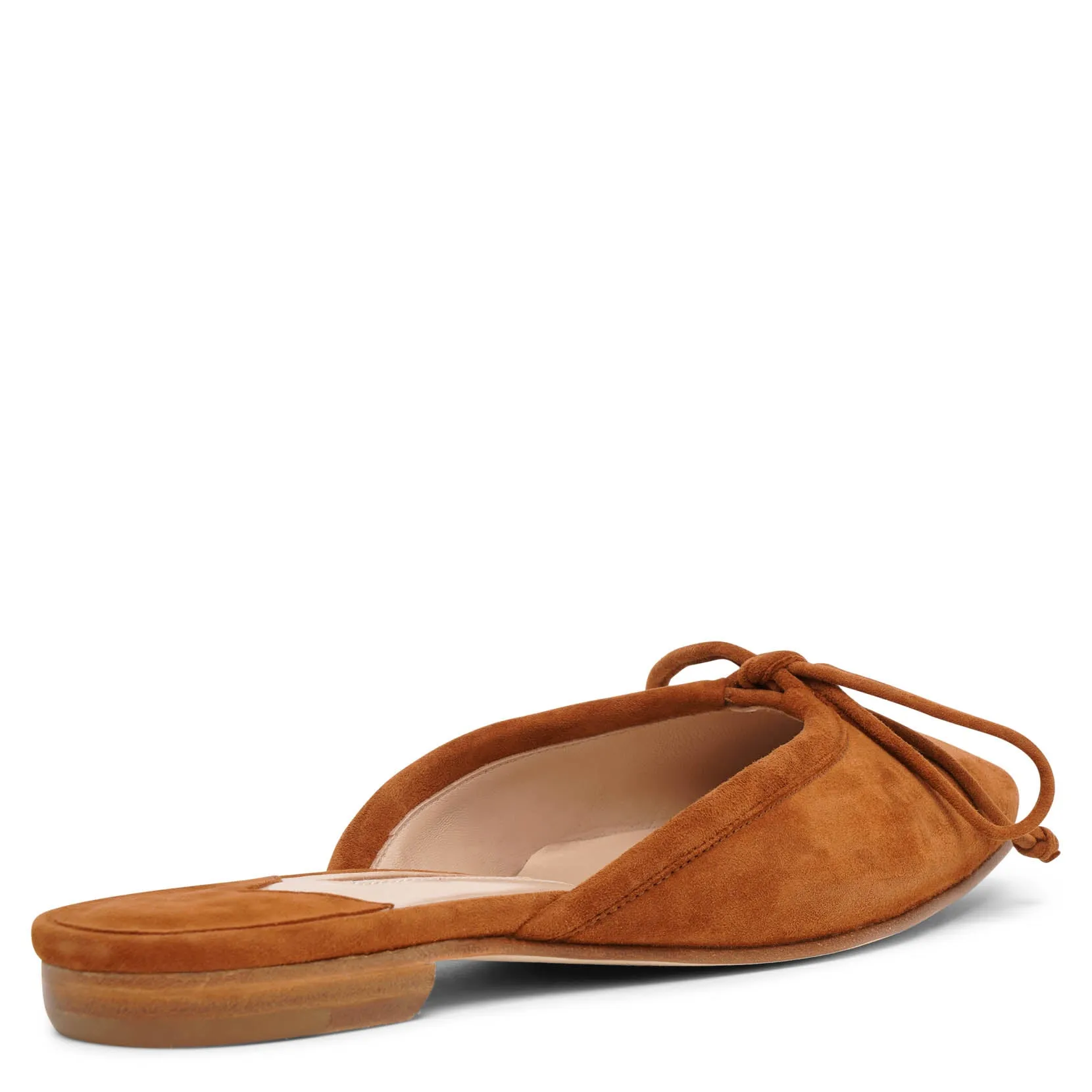 Ballerimu tan suede flat mules