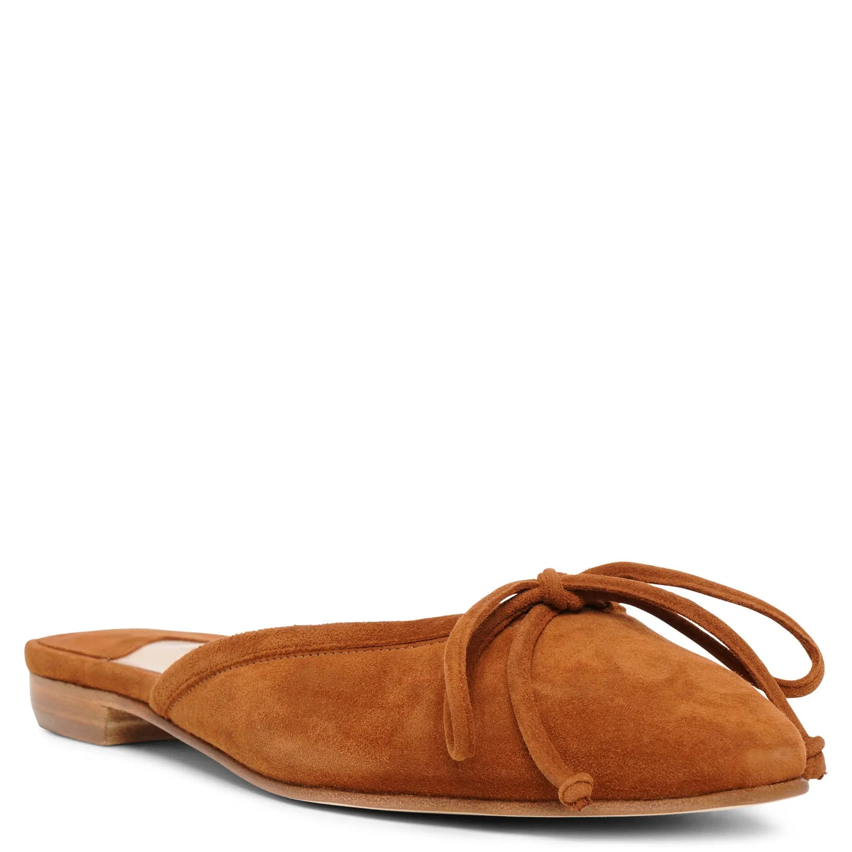 Ballerimu tan suede flat mules