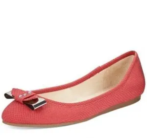 Bar III Penguin Bow Flats Red Shoes Size 5.5