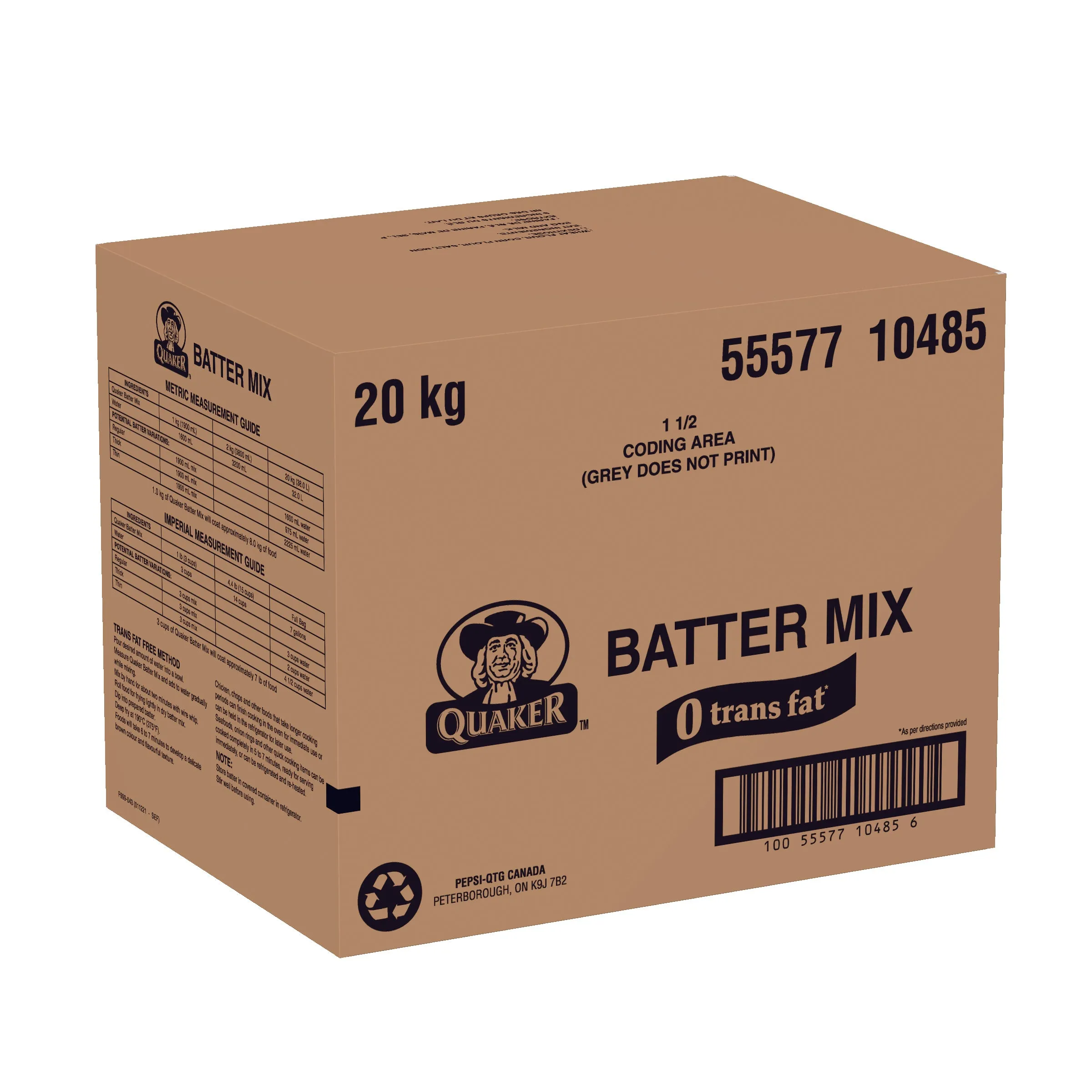 Batter Mix - 1 x 20 kg - Quaker - Baking Mixes and Ingredients - Canadian Distribution