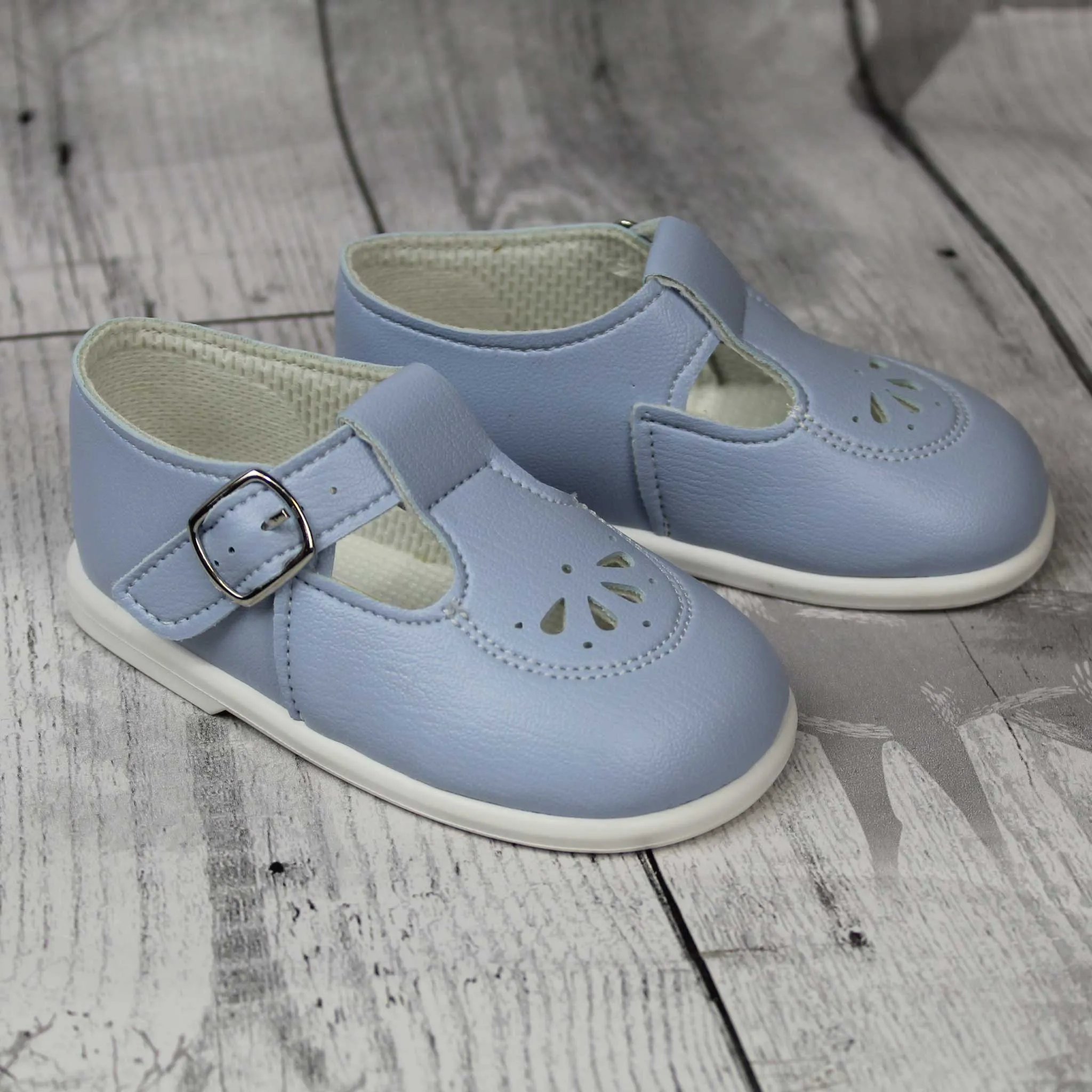 Baypods First Walker Shoes - Hard Sole Blue T Bar