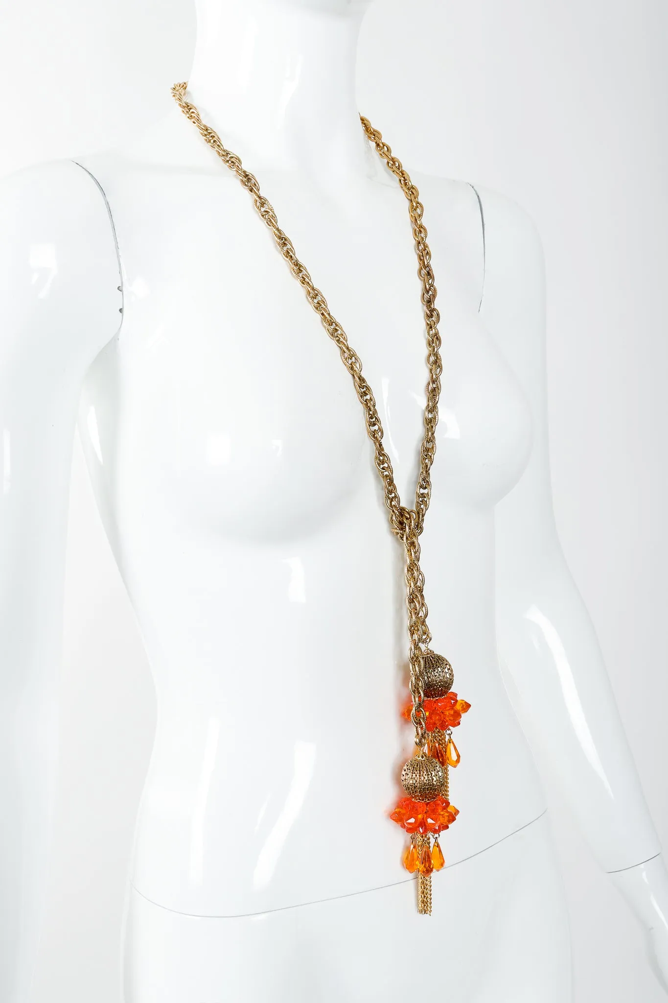 Beaded Tassel Wrap Necklace