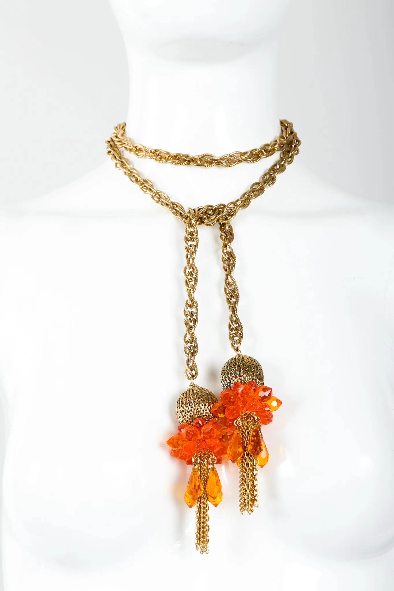 Beaded Tassel Wrap Necklace