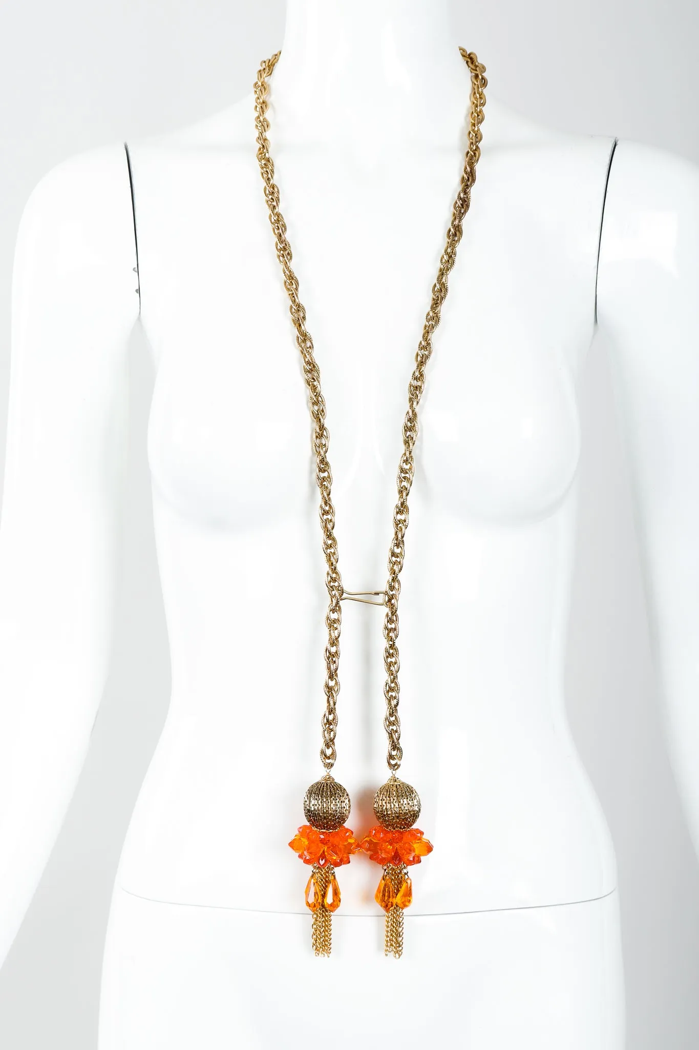 Beaded Tassel Wrap Necklace