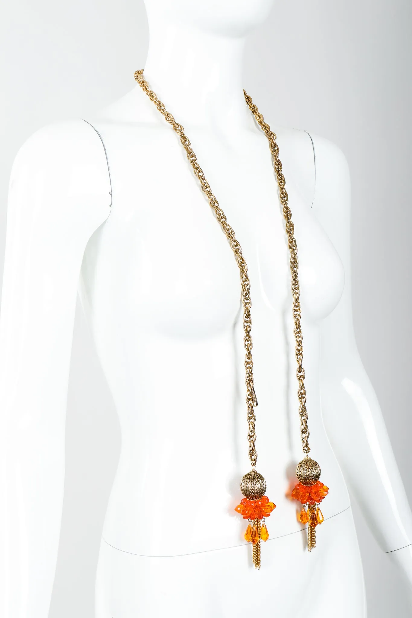 Beaded Tassel Wrap Necklace