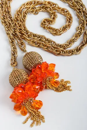 Beaded Tassel Wrap Necklace