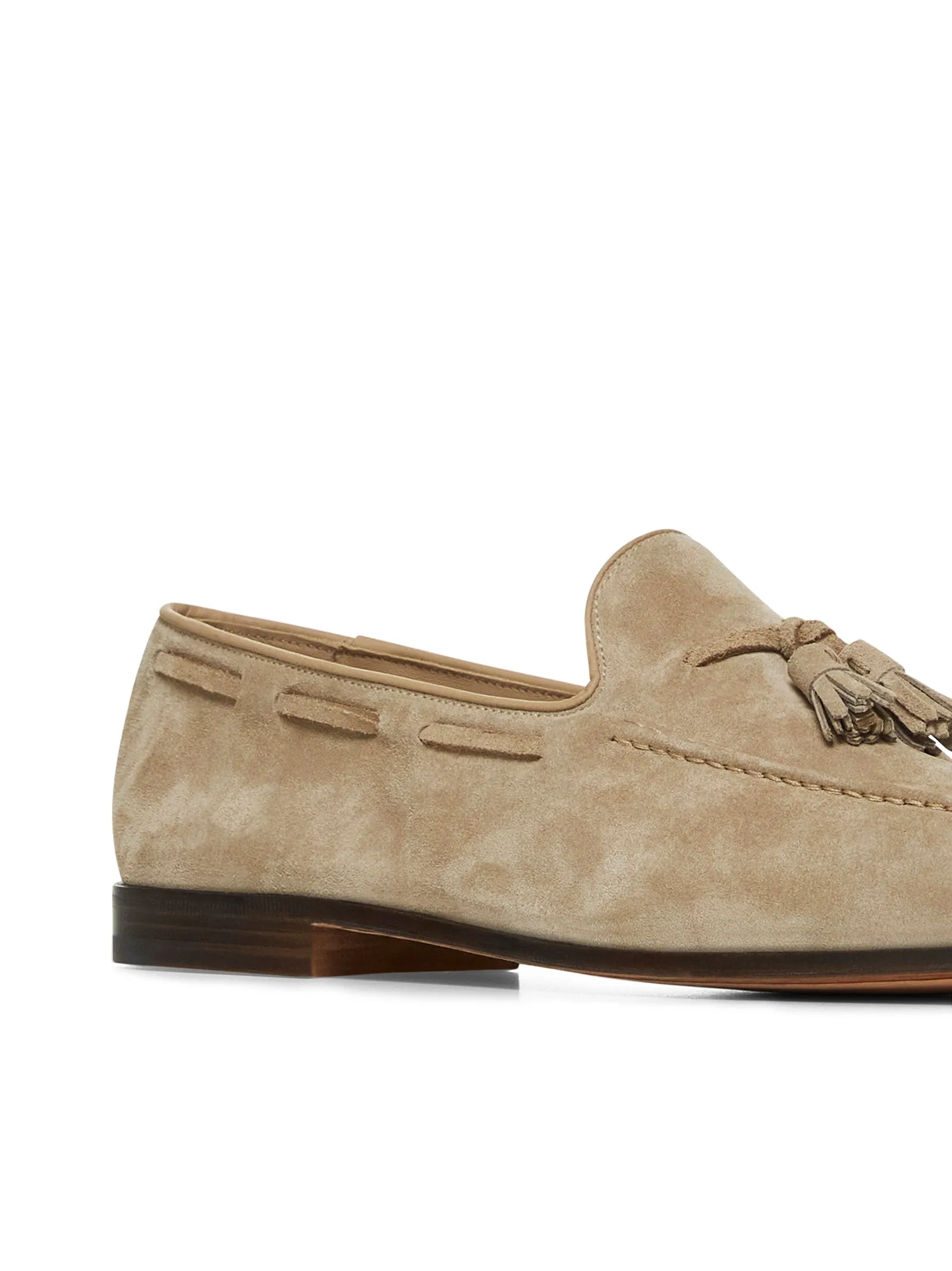 Beige suede Maidstone loafers