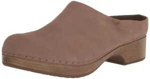 Bella Vita Women's Motto Slip on Clog, Almond Suede Leather, 10 X-Wide